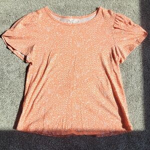 Maurices Women's Orange Patterned Top